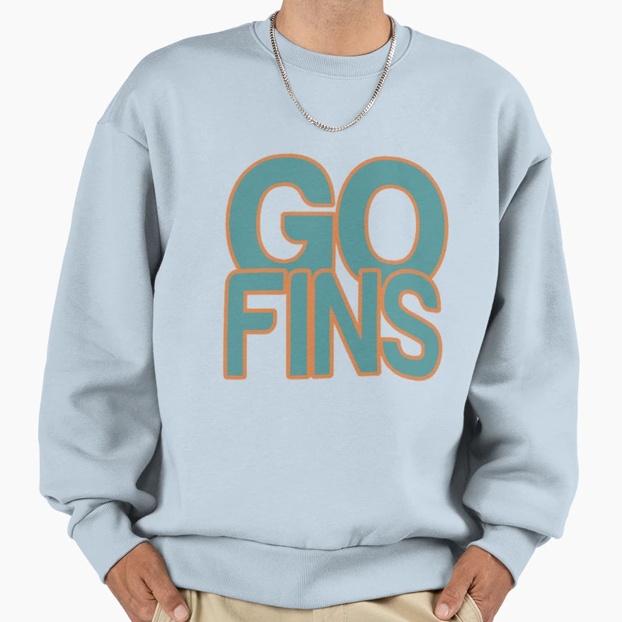 Go Fins Sweatshirt - Fun Novelty Design Unisex - T-Shirt, Sweatshirt, Hoodie