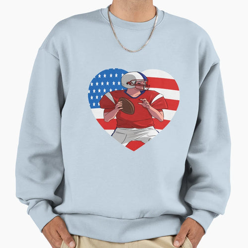 Quarterback American Football Sweatshirt - Casual Everyday Wear Men Women - T-Shirt, Sweatshirt, Hoodie