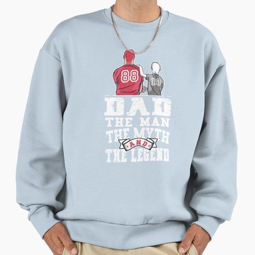 Mens Proud Baseball Dad Myth Legend Sweatshirt - Novelty Apparel Unisex - T-Shirt, Sweatshirt, Hoodie