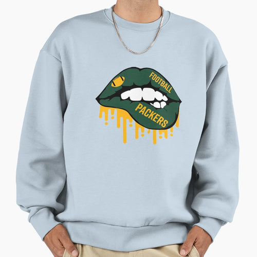Packers Football Lips Sweatshirt - Streetwear Style for Adults - T-Shirt, Sweatshirt, Hoodie
