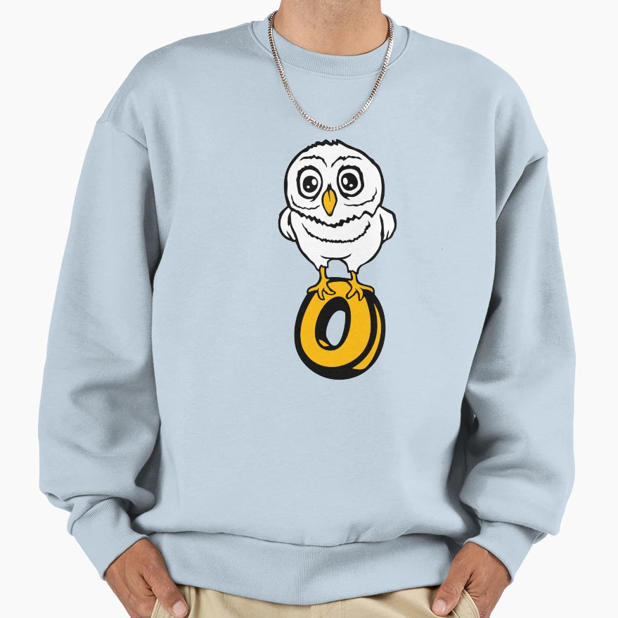Owl Letter O Learn English Abc Sweatshirt - Minimalist Print for Adults - T-Shirt, Sweatshirt, Hoodie