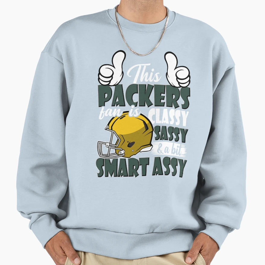 This Football Fan Is Classy Sassy Sweatshirt - Aesthetic Graphic Unisex - T-Shirt, Sweatshirt, Hoodie