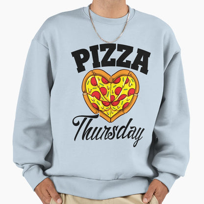 Thursday Pizza Night Funny Pizza Sweatshirt - Trendy Graphic Men Women - T-Shirt, Sweatshirt, Hoodie