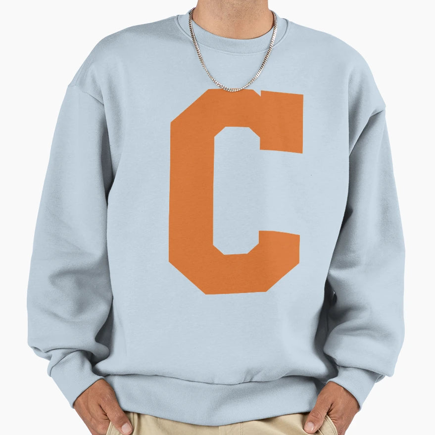 Alphabet Orange C Sports Letter C Sweatshirt - Custom Art Print for Adults - T-Shirt, Sweatshirt, Hoodie