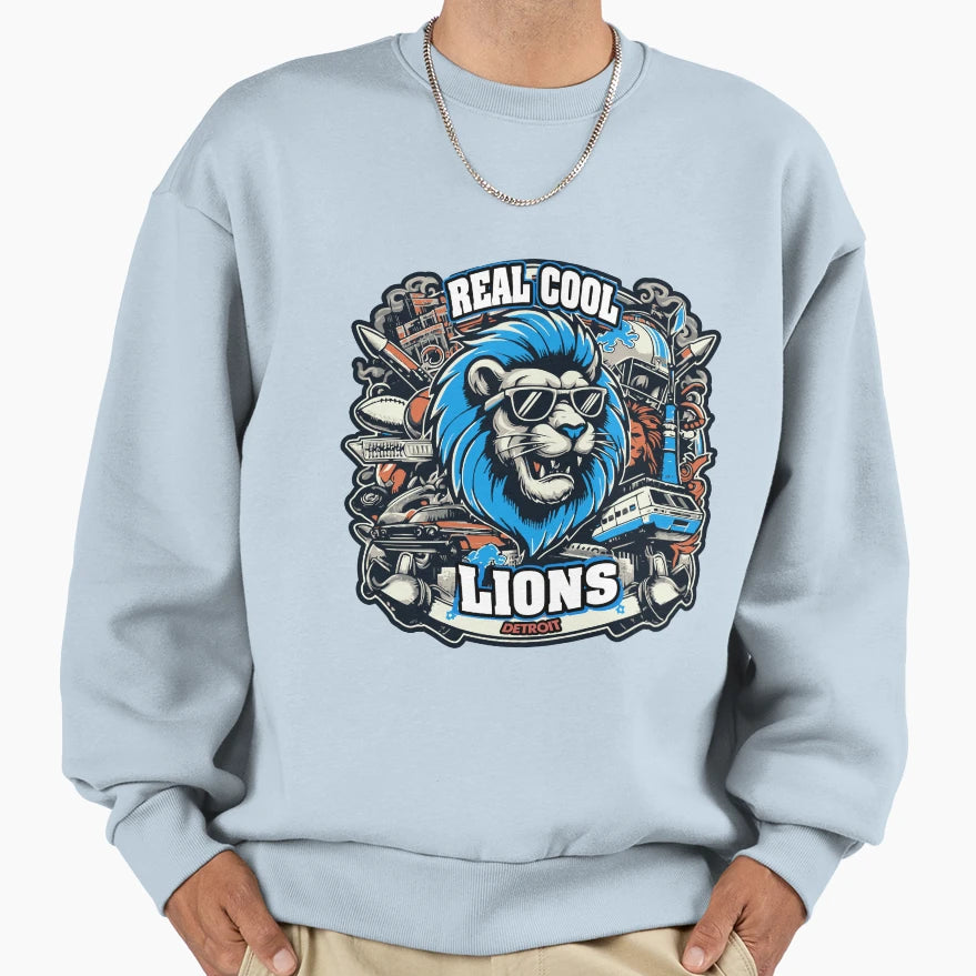 Detroit Lions Real Sweatshirt - Minimalist Print Unisex - T-Shirt, Sweatshirt, Hoodie
