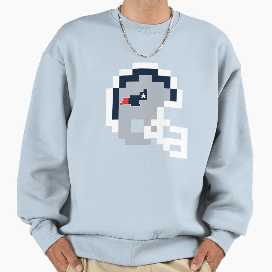 8 Bit Pats Helmet Sweatshirt - Fun Novelty Design Unisex - T-Shirt, Sweatshirt, Hoodie