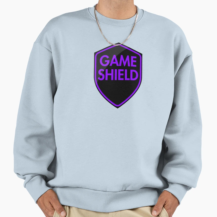 Game Shield Purple Sweatshirt - Graphic Print for Adults - T-Shirt, Sweatshirt, Hoodie