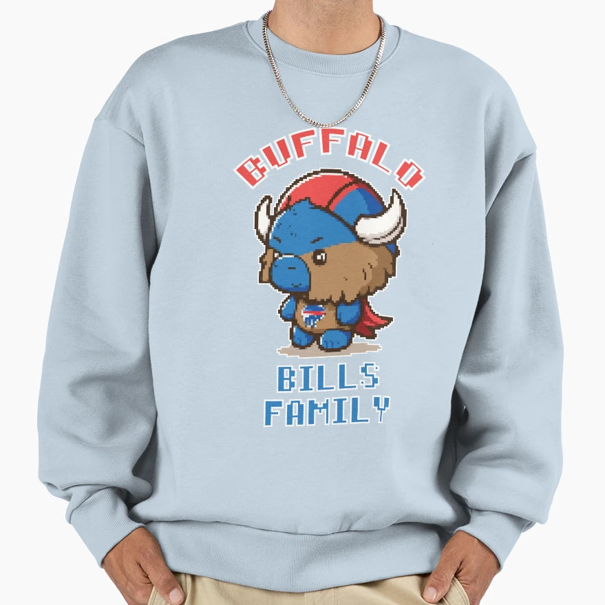 Buffalo Bills Mascot Family Sweatshirt - Streetwear Style Men Women - T-Shirt, Sweatshirt, Hoodie