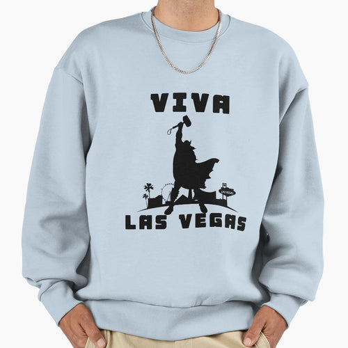 Viva Las Vegas Black Version Sweatshirt - Minimalist Print for Adults - T-Shirt, Sweatshirt, Hoodie