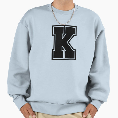 Letter K Sweatshirt - Minimalist Print Men Women - T-Shirt, Sweatshirt, Hoodie