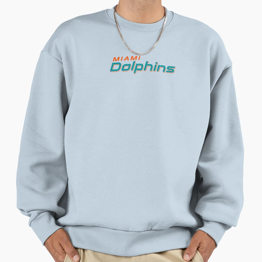 Dolphins Wordmark Sweatshirt - Aesthetic Graphic Men Women - T-Shirt, Sweatshirt, Hoodie