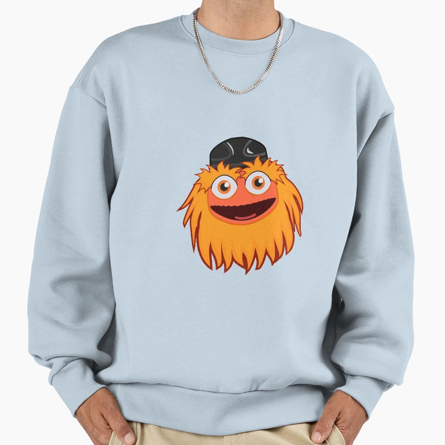 Gritty Face Sweatshirt - Minimalist Print for Adults - T-Shirt, Sweatshirt, Hoodie