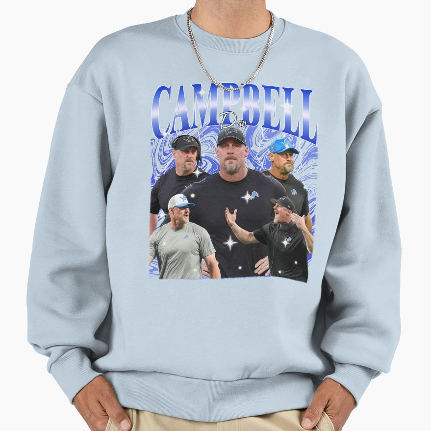 Dan Campbell 90S Sweatshirt - Novelty Apparel for Adults - T-Shirt, Sweatshirt, Hoodie