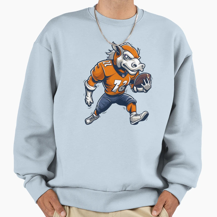 Horse Football Sweatshirt - Casual Everyday Wear Unisex - T-Shirt, Sweatshirt, Hoodie