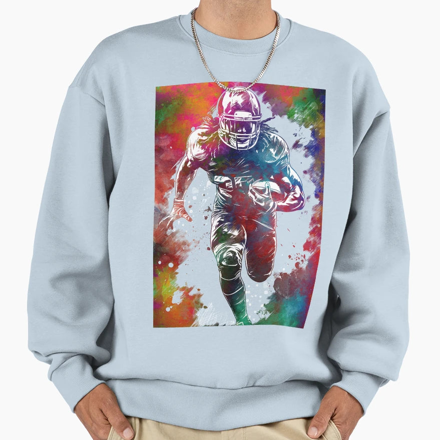 American Football Player Sweatshirt - Fun Novelty Design Men Women - T-Shirt, Sweatshirt, Hoodie