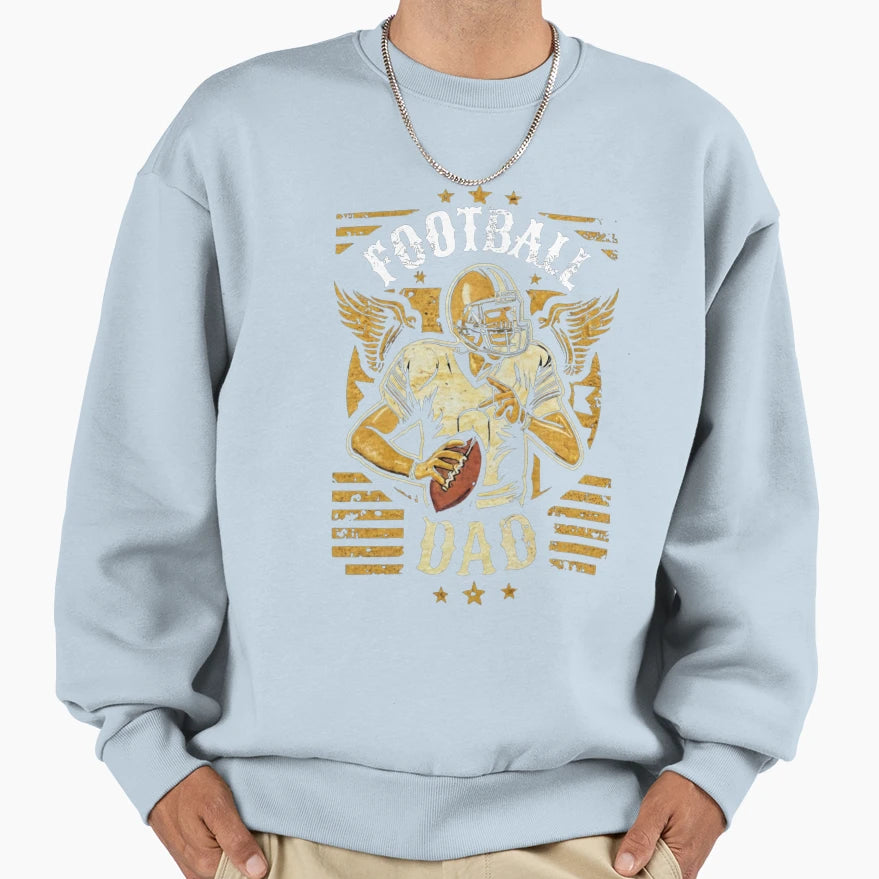 Football Dad Usa Funny Sweatshirt - Graphic Print Men Women - T-Shirt, Sweatshirt, Hoodie