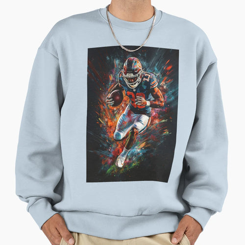 American Footballer Vibrant Colours Sweatshirt - Custom Art Print Unisex - T-Shirt, Sweatshirt, Hoodie