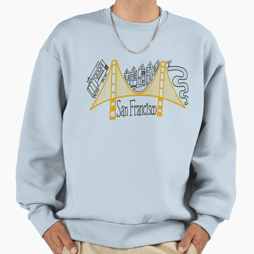 San Francisco Sweatshirt - Casual Everyday Wear for Adults - T-Shirt, Sweatshirt, Hoodie