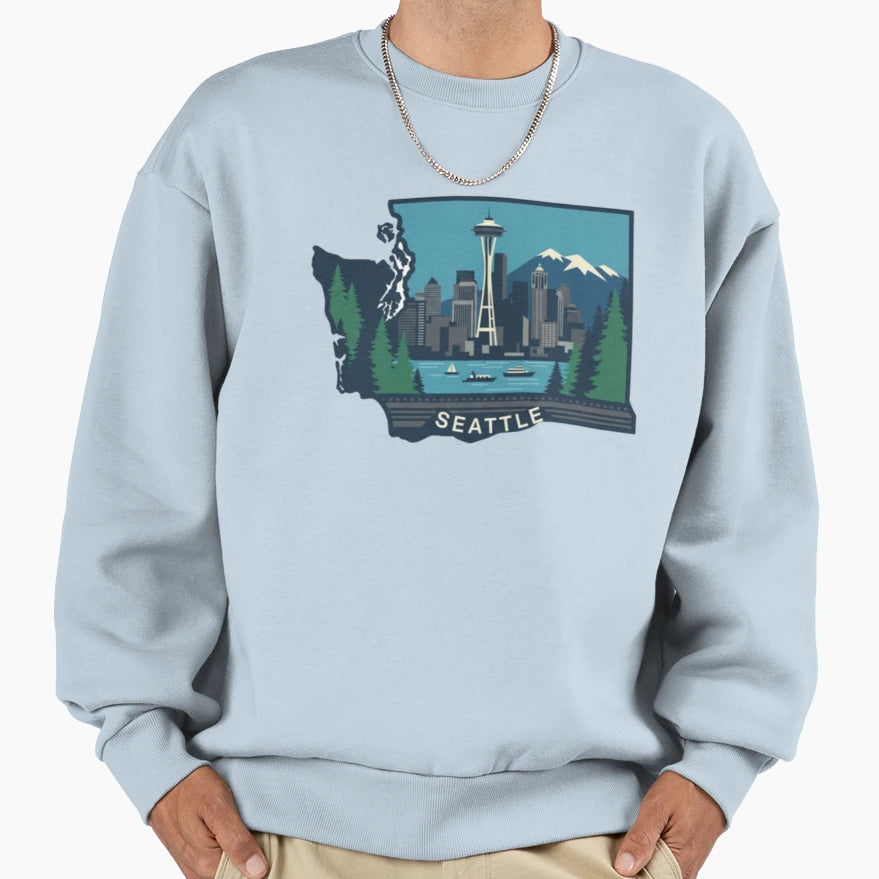 Seattle Sweatshirt - Trendy Graphic Men Women - T-Shirt, Sweatshirt, Hoodie
