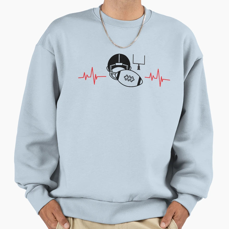 Ultimate Football Fan Pulse Sweatshirt - Graphic Print Men Women - T-Shirt, Sweatshirt, Hoodie