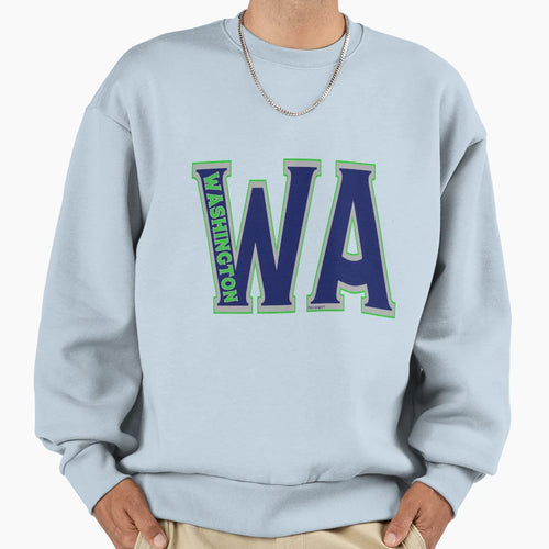 Abbreviated Washington Sweatshirt - Casual Everyday Wear for Adults - T-Shirt, Sweatshirt, Hoodie
