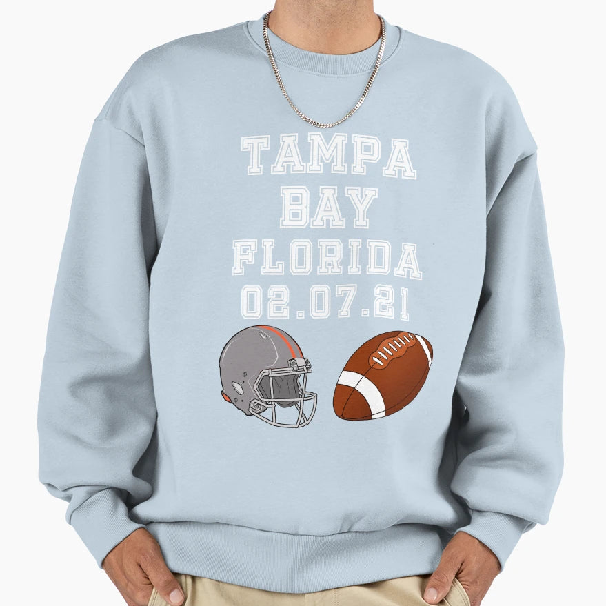 Tampa Bay 2021 Florida Sweatshirt - Aesthetic Graphic Men Women - T-Shirt, Sweatshirt, Hoodie