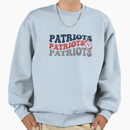 Patriots Football Sweatshirt - Casual Everyday Wear for Adults - T-Shirt, Sweatshirt, Hoodie