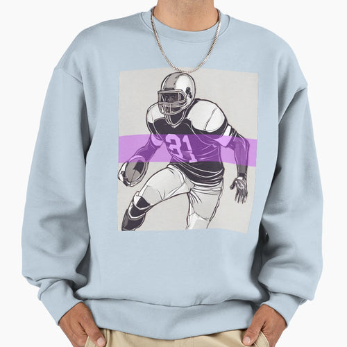 Football Player Sweatshirt - Custom Art Print Men Women - T-Shirt, Sweatshirt, Hoodie