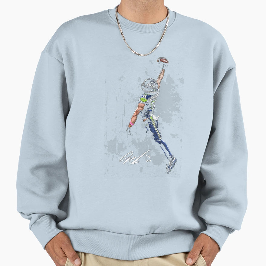 Jaxon Smith Njigba Posterized Sweatshirt - Casual Everyday Wear Men Women - T-Shirt, Sweatshirt, Hoodie