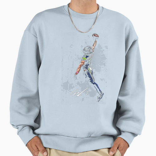 Jaxon Smith Njigba Posterized Sweatshirt - Casual Everyday Wear Men Women - T-Shirt, Sweatshirt, Hoodie