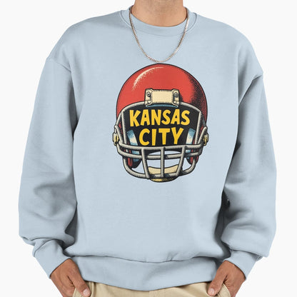 Kansas City Football Helmet Sweatshirt - Streetwear Style Unisex - T-Shirt, Sweatshirt, Hoodie