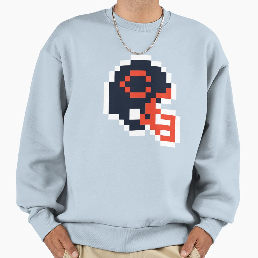 Chicago Bears 8 Bit Football Sweatshirt - Custom Art Print for Adults - T-Shirt, Sweatshirt, Hoodie