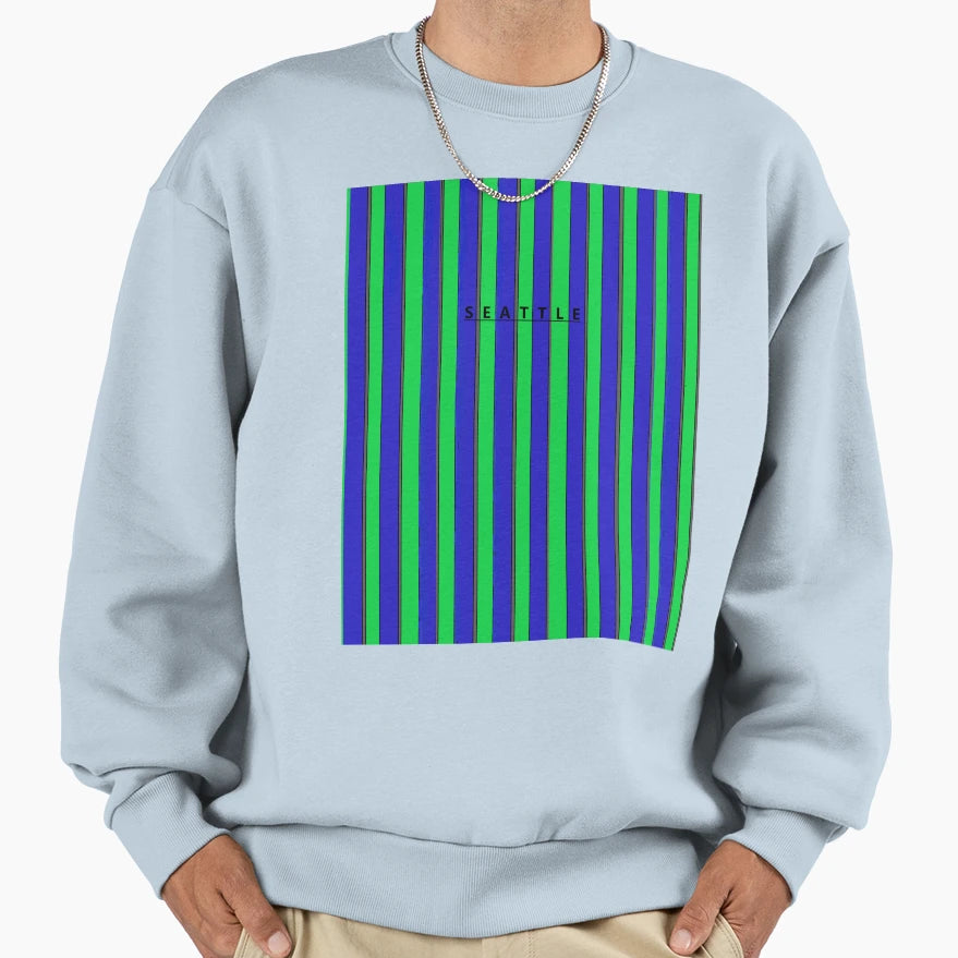 Seattle Green Blue Gray Sweatshirt - Aesthetic Graphic Unisex - T-Shirt, Sweatshirt, Hoodie