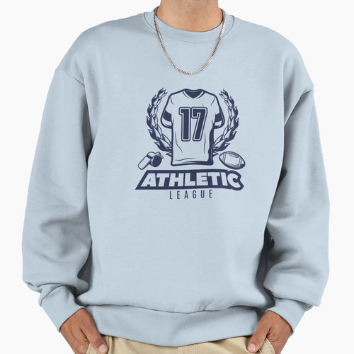 Athletic League Jersey Number 17 Sweatshirt - Novelty Apparel Unisex - T-Shirt, Sweatshirt, Hoodie