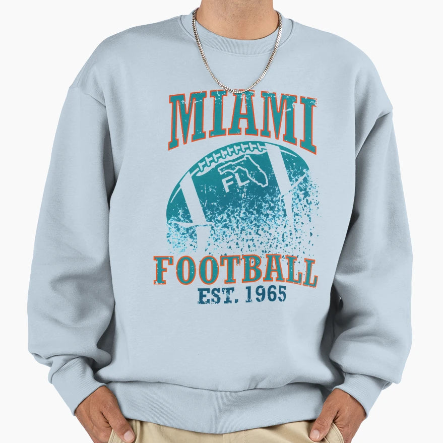 Miami Football Sweatshirt - Fun Novelty Design Men Women - T-Shirt, Sweatshirt, Hoodie