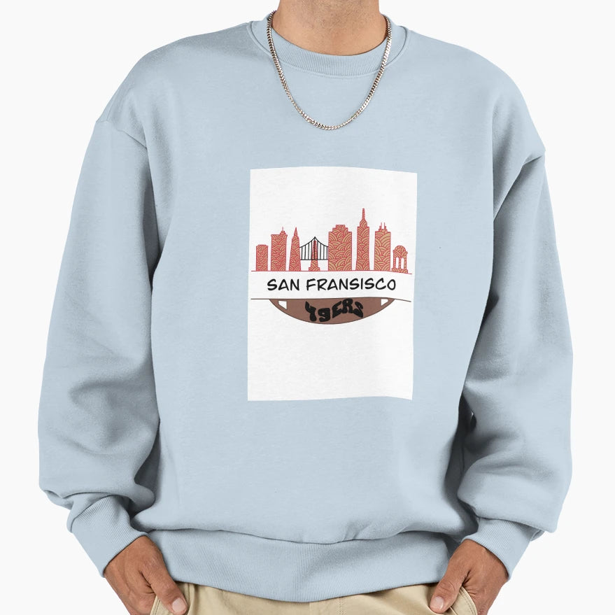 San Fransisco 49Ers Cityscape Sweatshirt - Streetwear Style Men Women - T-Shirt, Sweatshirt, Hoodie