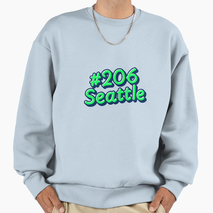 Seattle 206 T-Shirt - Minimalist Print Men Women - T-Shirt, Sweatshirt, Hoodie