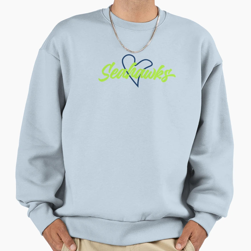 Go Seahawks Football Game Day Sweatshirt - Minimalist Print for Adults - T-Shirt, Sweatshirt, Hoodie
