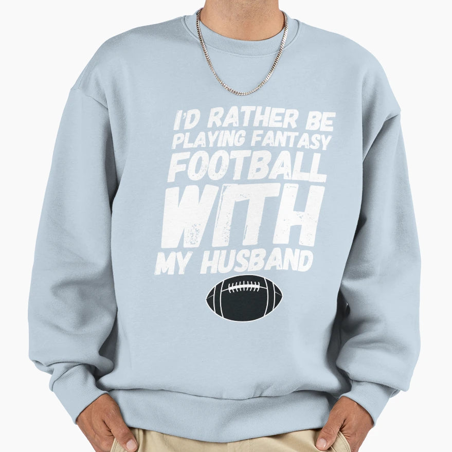 Husband Dad Fantasy Football Commish Sweatshirt - Graphic Print for Adults - T-Shirt, Sweatshirt, Hoodie