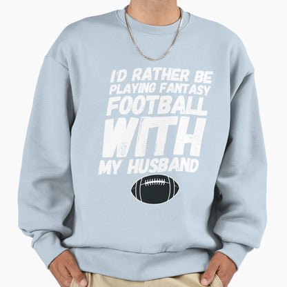 Husband Dad Fantasy Football Commish Sweatshirt - Graphic Print for Adults - T-Shirt, Sweatshirt, Hoodie
