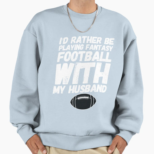 Husband Dad Fantasy Football Commish Sweatshirt - Graphic Print for Adults - T-Shirt, Sweatshirt, Hoodie