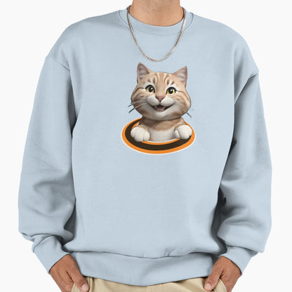Kitty Meow Sweatshirt - Minimalist Print Unisex - T-Shirt, Sweatshirt, Hoodie