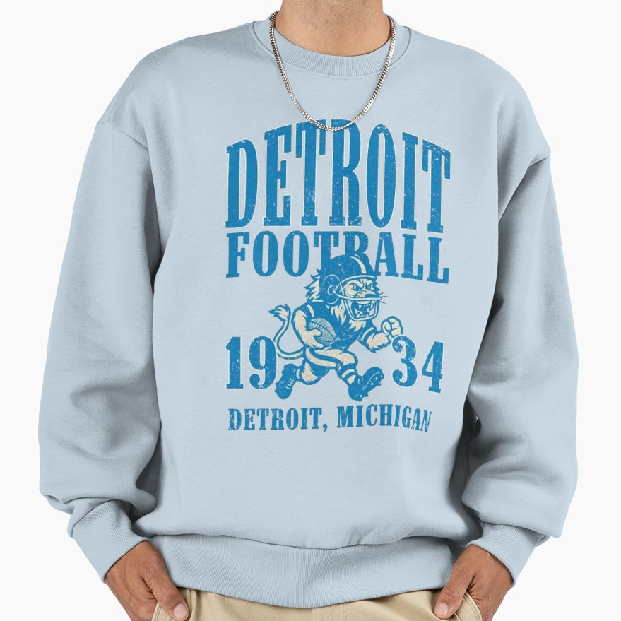 Football Detroit Lions Sweatshirt - Novelty Apparel Men Women - T-Shirt, Sweatshirt, Hoodie
