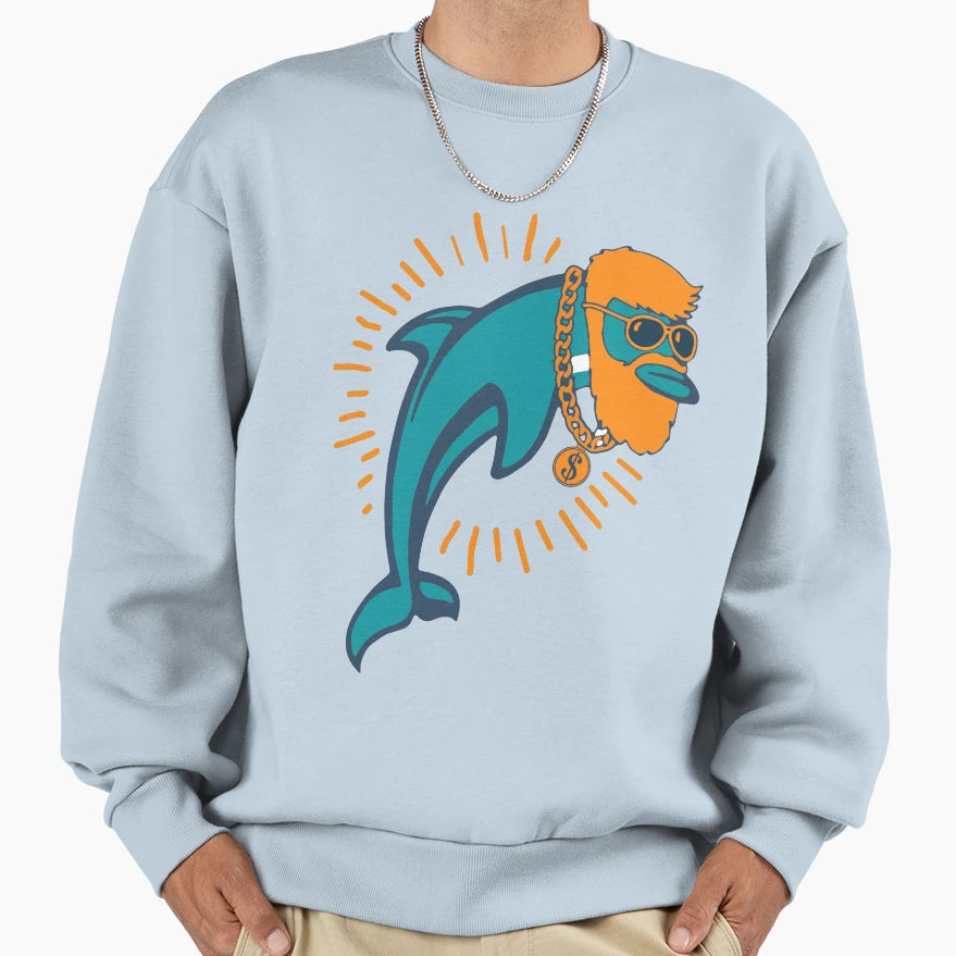 Fitz Magic Dolphins Miami Ryan Sweatshirt - Trendy Graphic Men Women - T-Shirt, Sweatshirt, Hoodie