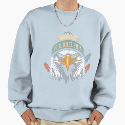 Philadelphia Eagle Winter Beanie Sweatshirt - Aesthetic Graphic for Adults - T-Shirt, Sweatshirt, Hoodie