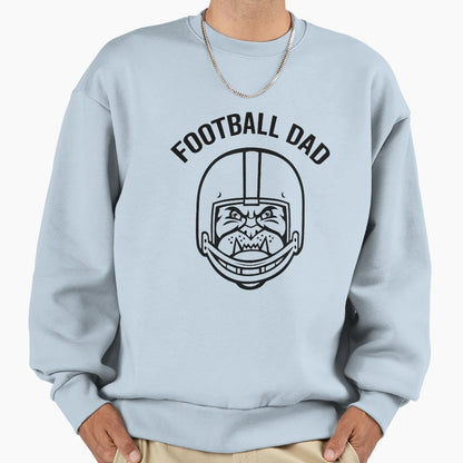Bulldog American Football Dad Helmet Sweatshirt - Trendy Graphic Unisex - T-Shirt, Sweatshirt, Hoodie