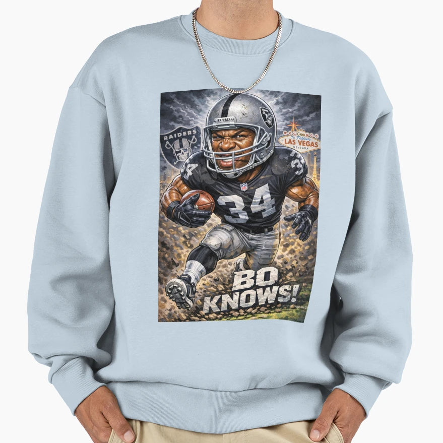 Bo Knows Jackson Sweatshirt - Graphic Print for Adults - T-Shirt, Sweatshirt, Hoodie