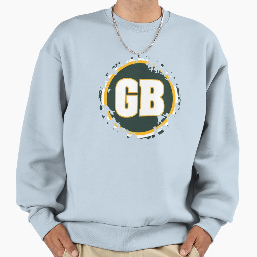 Green Bay Tattered Sweatshirt - Novelty Apparel for Adults - T-Shirt, Sweatshirt, Hoodie