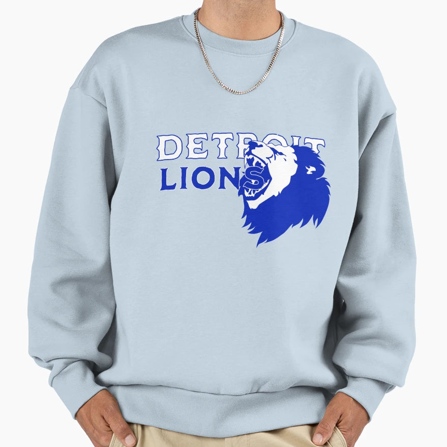 Detroit Lions Sweatshirt - Aesthetic Graphic for Adults - T-Shirt, Sweatshirt, Hoodie