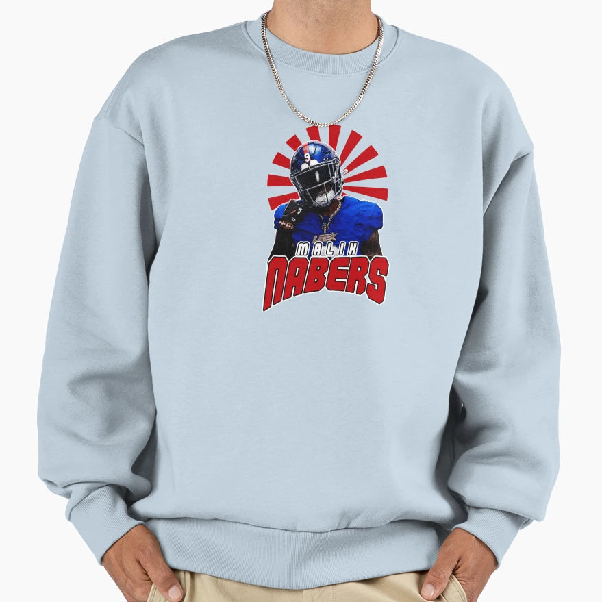 Malik Nabers Helmeted Power Sweatshirt - Casual Everyday Wear for Adults - T-Shirt, Sweatshirt, Hoodie